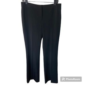 Tahari Dress Pants Women’s Size 6 Black Flare Pin-Striped Slacks Trousers